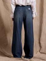 denimist blair double pleated jeans indigo