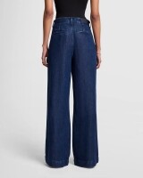 7 for all mankind pleated trouser stormy donkerblauw