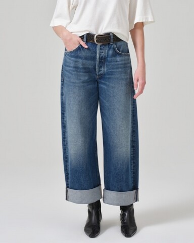 citizens of humanity ayla baggy cuffed crop