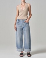 citizens of humanity ayla baggy cuffed crop lichtblauw