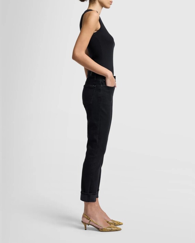 7 for all mankind relaxed skinny saturday night zwart