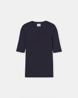 closed  t shirt 1x1 rib donkerblauw