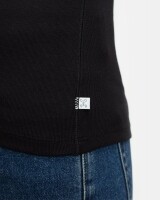 closed  t shirt 1x1 rib zwart