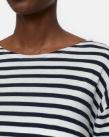 closed  t shirt ls stripe donkerblauw