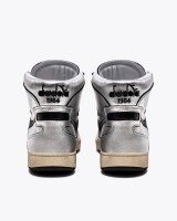 diadora heritage mi basket metallic silver/black zilver