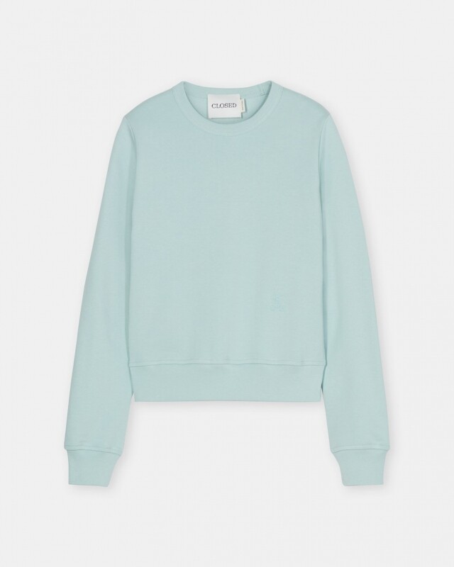 closed  fitted crewneck sweater mint
