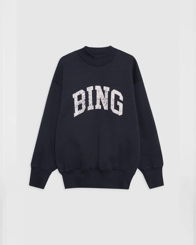 anine bing bradie sweatshirt bing navy