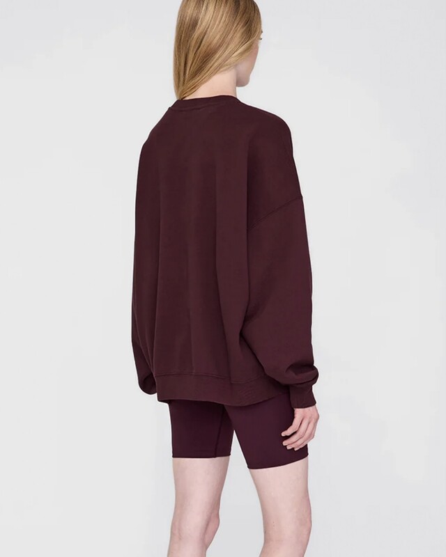 anine bing miles oversized sweatshirt bordeaux