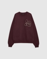 anine bing miles oversized sweatshirt bordeaux