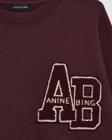 anine bing miles oversized sweatshirt bordeaux