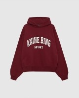 anine bing alec hoodie sport bordeaux