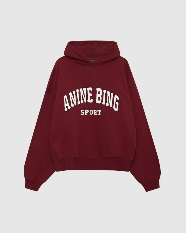 anine bing alec hoodie sport bordeaux