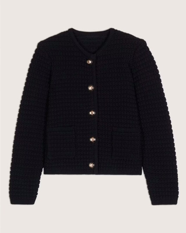 ba&sh gaspard cardigan zwart