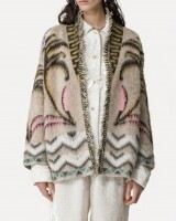 forte forte sacred forrest jaquard cardigan bruin