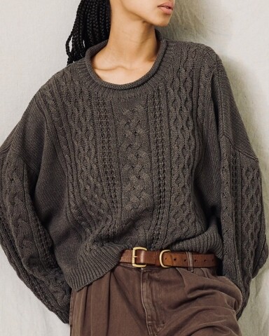 denimist aran sweater