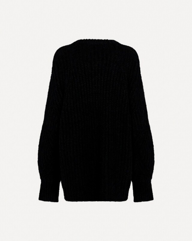 rotate knitted logo sweater zwart