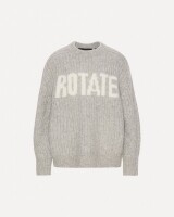 rotate knitted logo sweater grijs melange