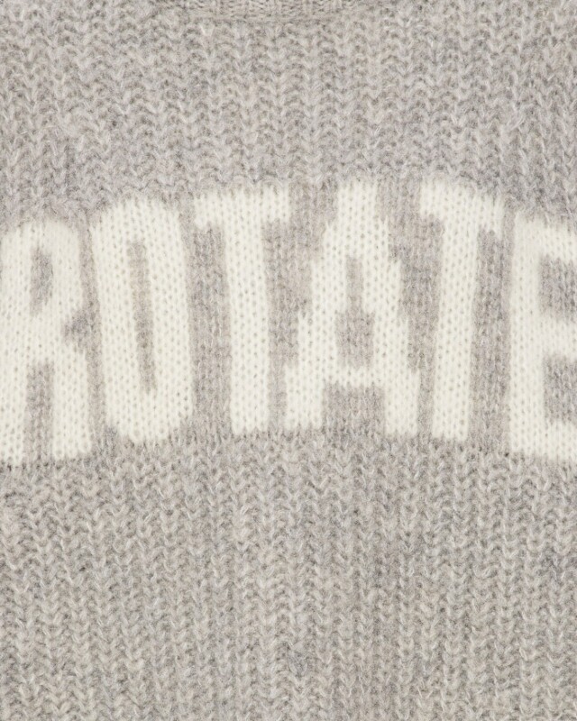 rotate knitted logo sweater grijs melange