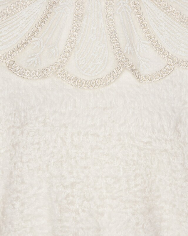 rotate lace collar knit sweater licht grijs