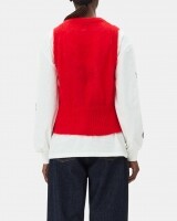 ganni light mohair knit rood