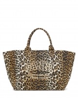 ganni shopper xxl print leopard bruin