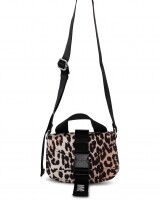 ganni recycled tech mini satchel leo bruin