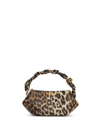 ganni bou bag mini leopard