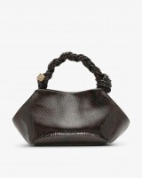 ganni bou bag small snake bordeaux