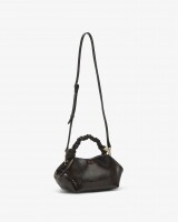 ganni bou bag small snake bordeaux